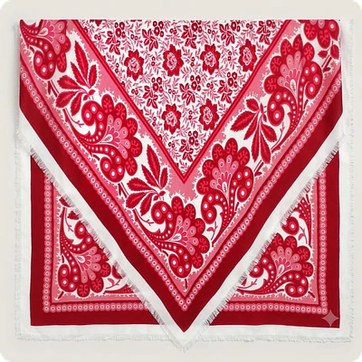 Pañuelo Sandía Rojo 140 cm – Pañuelo Regional Artesanal Hecho en España