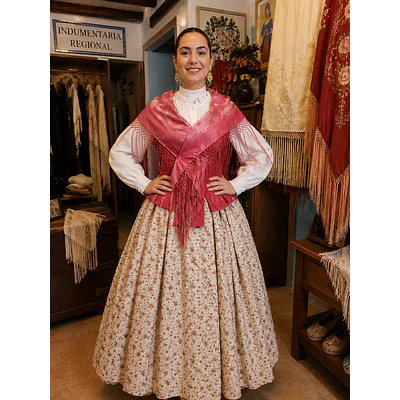 Traje regional baturra mudar 3 piezas T 46/48 Mod Rosas 