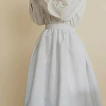 Enagua Blanca Artesanal con Bordados Morados - Modelo Exclusivo   T 3XXL Mod Blanca