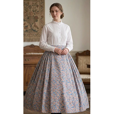 Falda Regional Ajustable con Apertura de Pañal | Algodón T 38/40