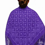 MANTON REGIONAL BATURRA  ADAMASCADO TONO MORADO