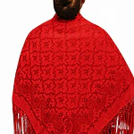 Pañuelo Regional Baturra Rayon poliester 140 cms Rojos