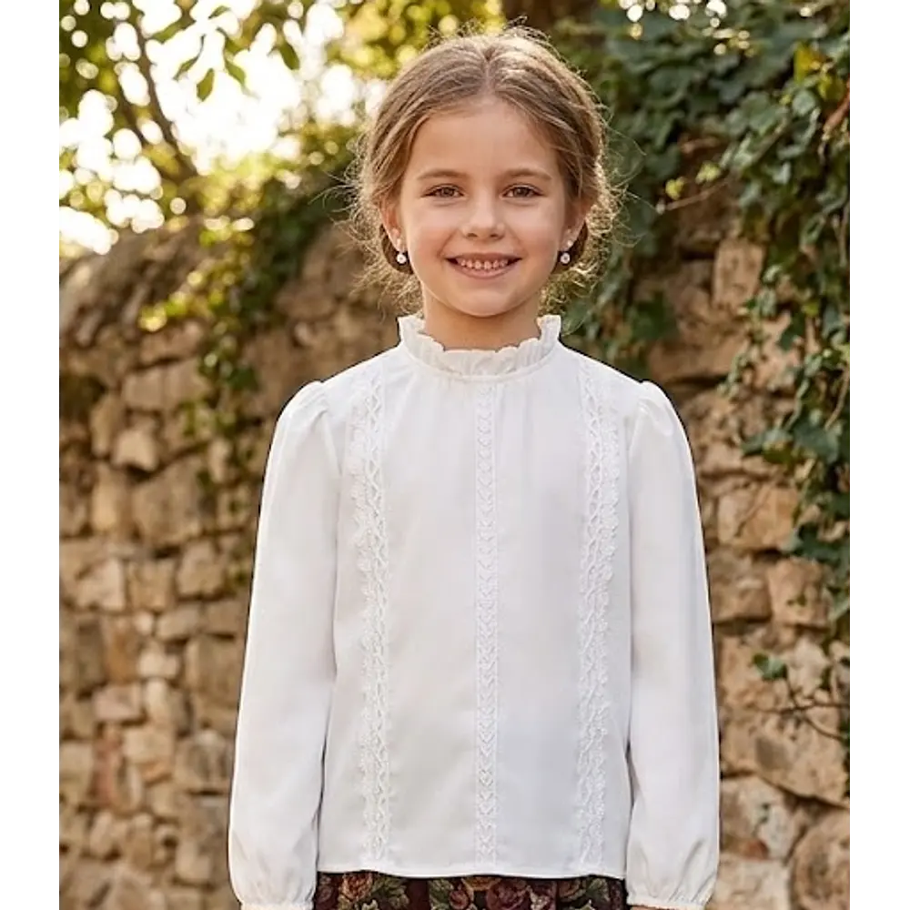 Camisa Regional NEUSS Blanca | Mangas Jamón para Traje de Baturra y Aragonesa