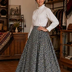 Falda regional aragonesa de vuelo amplio en algodón talla 38/40