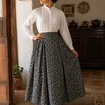 Falda regional aragonesa de vuelo amplio en algodón talla 38/40