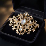 Broche Vintage Dorado con Cristales | Broche Baturra Fallera Huertana