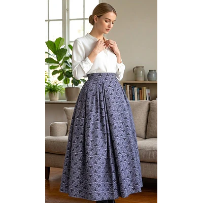 Falda Regional Aragonesa Ajustable  Vuelo 5,60m en Percal |Talla 34-36
