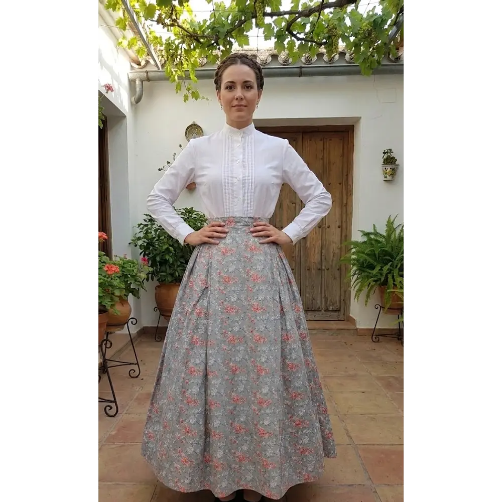 Falda Baturra Aragonesa Gris Talla 36/38 – Algodón Artesanal | Esencia Regional