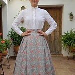 Falda Baturra Aragonesa Gris Talla 36/38 – Algodón Artesanal | Esencia Regional