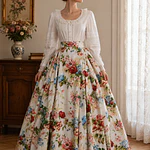 Falda Regional Floral de Algodón 42/44 | Gran Vuelo 5,60 Mod Florida