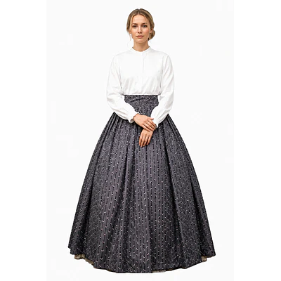 Falda regional aragonesa morada y negra de algodón para baturra talla 44/46 Mod Fraga