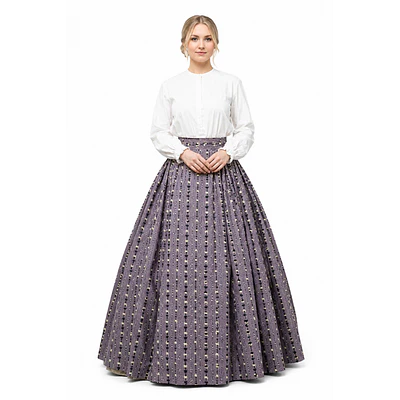 Falda Regional Aragonesa Morada y Negra Talla 34/36 Percal Algodón  5,60 m de Vuelo Mod Fraga