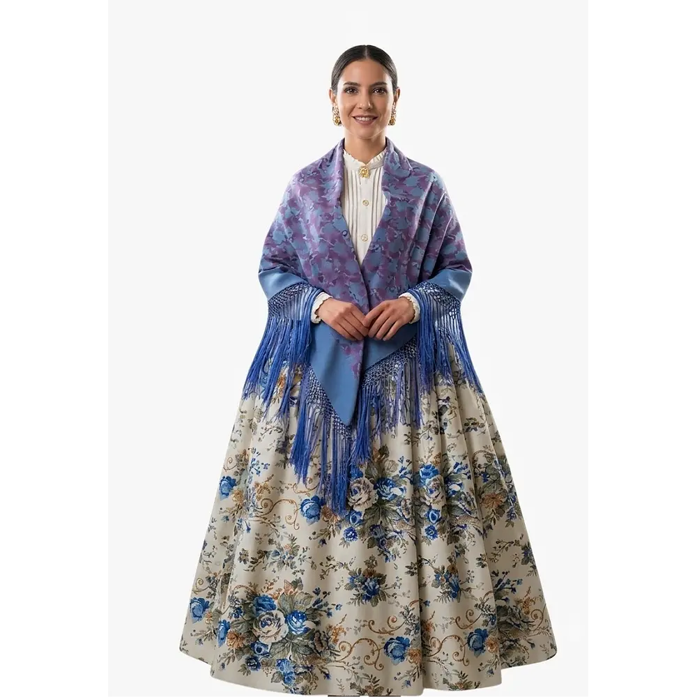 Conjunto Regional de Falda y Mantón TT 38/40 Indumentaria Tradicional Huertana y Baturra