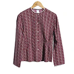 Blusa Regional Modelo Legado Floral con Flores Granate  Indumentaria Tradicional Aragonesa