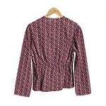 Blusa Regional Modelo Legado Floral con Flores Granate  Indumentaria Tradicional Aragonesa