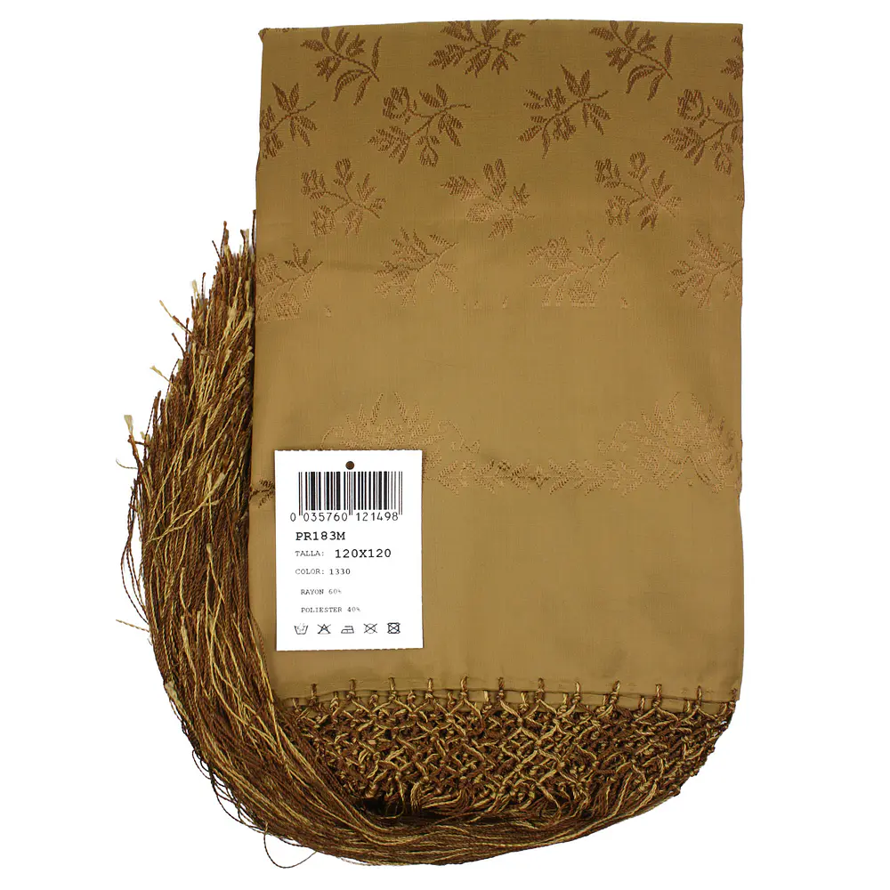 Mantón regional de 120x120 cm con flecos para traje tradicional 183M