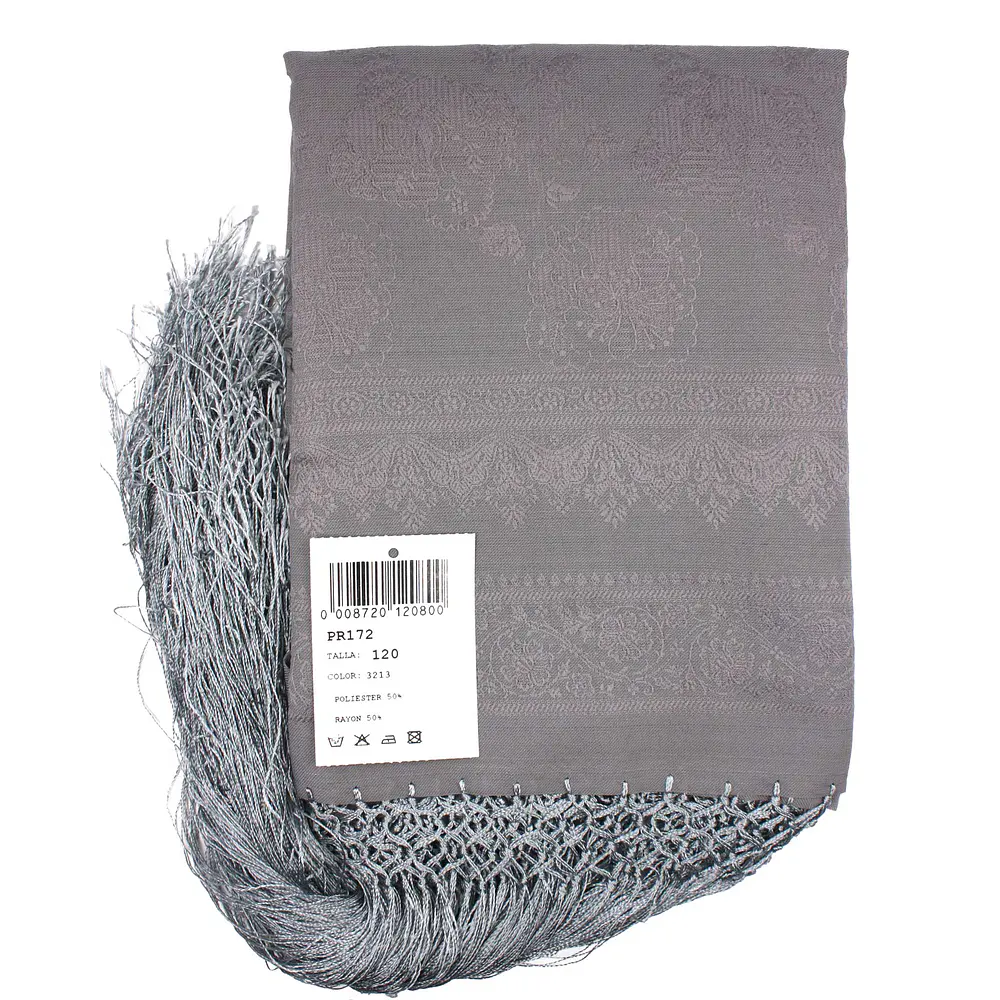 Mantón regional de 120x120 cm con flecos para traje tradicional   1,20 cms  Mod pr 172