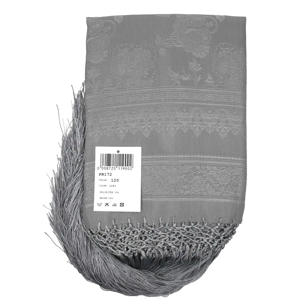 Mantón regional de 120x120 cm con flecos para traje tradicional   1,20 cms  Mod pr 172
