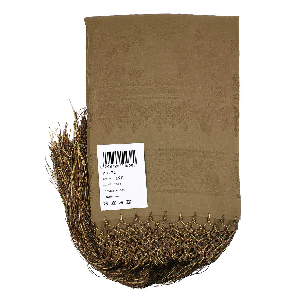 Mantón regional de 120x120 cm con flecos para traje tradicional   1,20 cms  Mod pr 172