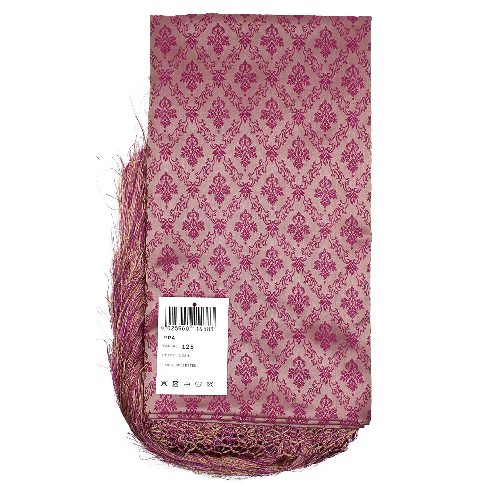 Pañuelo de Poliéster 120x120 cm  Estilo Clásico con Flecos poliester Mod pp4 