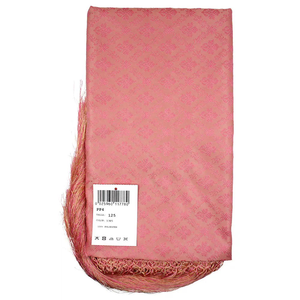 Pañuelo de Poliéster 120x120 cm  Estilo Clásico con Flecos poliester Mod pp4 