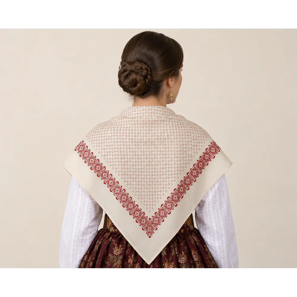 Pañuelo Regional Estampado de Viscosa 90 cm  Baturra y Traje Regional