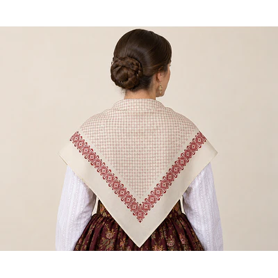 Pañuelo Regional Estampado de Viscosa 90 cm  Baturra y Traje Regional
