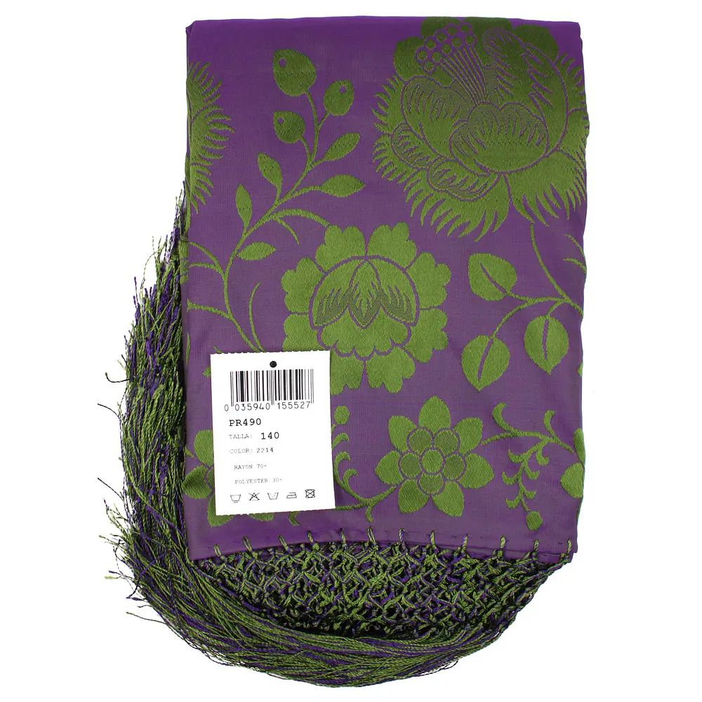 Pañuelo Regional Grande 140x140 cm con Fleco Decorativo baturra regional