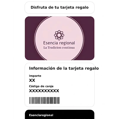 Tarjeta Regalo Esencia Regional: El Regalo Artesanal Perfecto-Compra DESDE el Enlace 