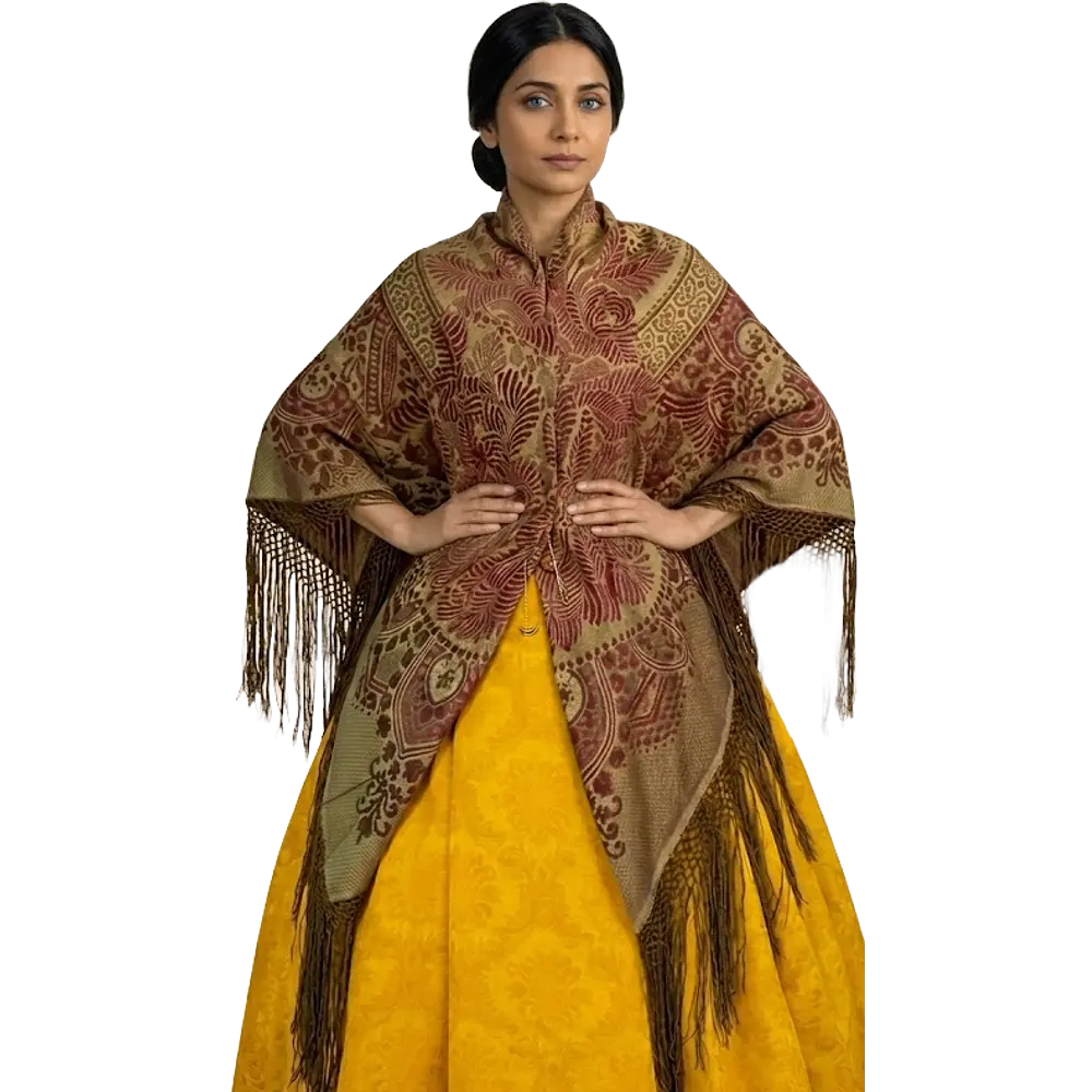 Mantón Adamascado Floral Tradicional - Calidad y Estilo Regional varios tonos 