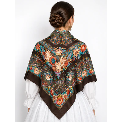 Mantón Regional Estampado 110x110 cm Tacto Lanoso | Viscosa para Traje Baturro y Folclore