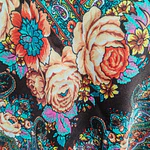 Mantón Regional Estampado 110x110 cm Tacto Lanoso | Viscosa para Traje Baturro y Folclore