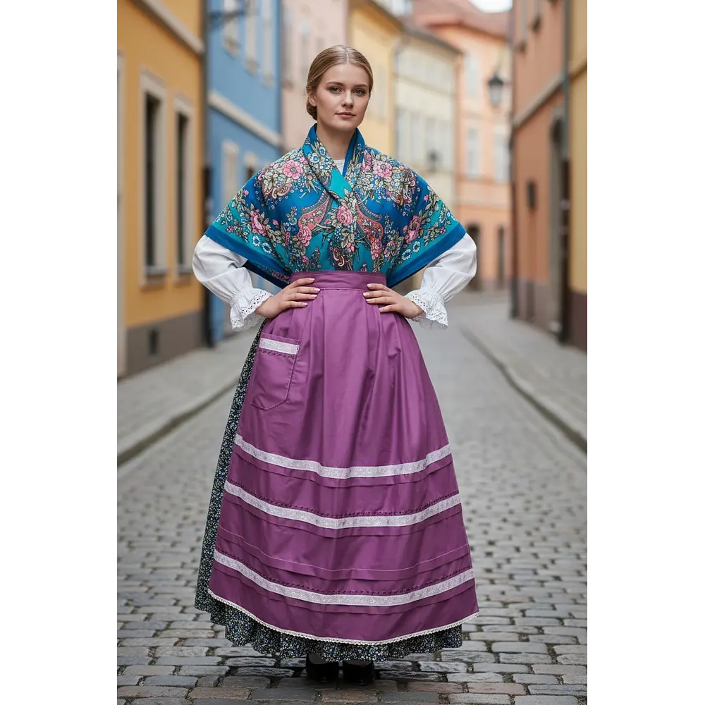 Conjunto Falda, Delantal y Mantón, Traje Regional AragonésT 42/44