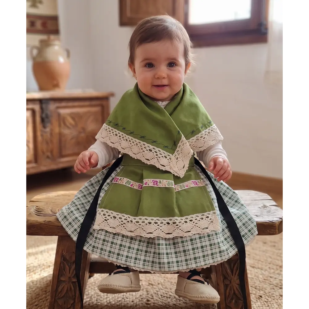 Traje baturra regional niña 4 piezas 0 meses