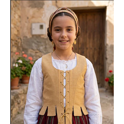 Justillo Regional Artesanal Amarillo para Niña (Talla 10 / 74 cm)
