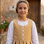 Justillo Regional Artesanal Amarillo para Niña (Talla 10 / 74 cm)