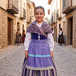 Delantal Regional Malva 40 cm Indumentaria Tradicional