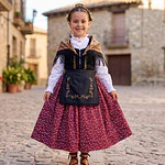 Saya Falda Regional Niña Algodón Granate | 6-7 Años | Gran Vuelo