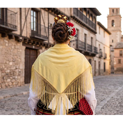 PAÑUELO PICO ADAMASCADO 90 CMS TRAJE REGIONAL BATURRA MOD.F1131S