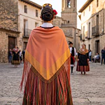 PAÑUELO PICO ADAMASCADO 90 CMS TRAJE REGIONAL BATURRA -mod 1137s
