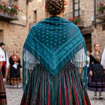 PAÑUELO PICO ADAMASCADO 90 CMS TRAJE REGIONAL BATURRA  90 CMS MOD F182S