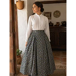 Conjunto regional aragonés de tres piezas talla 48-50 con mantón turquesa