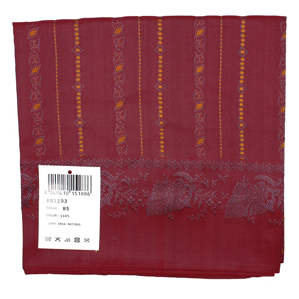 Pañuelo Coronario de Seda (85 cm) – Réplica Artesanal de Indumentaria Tradicional