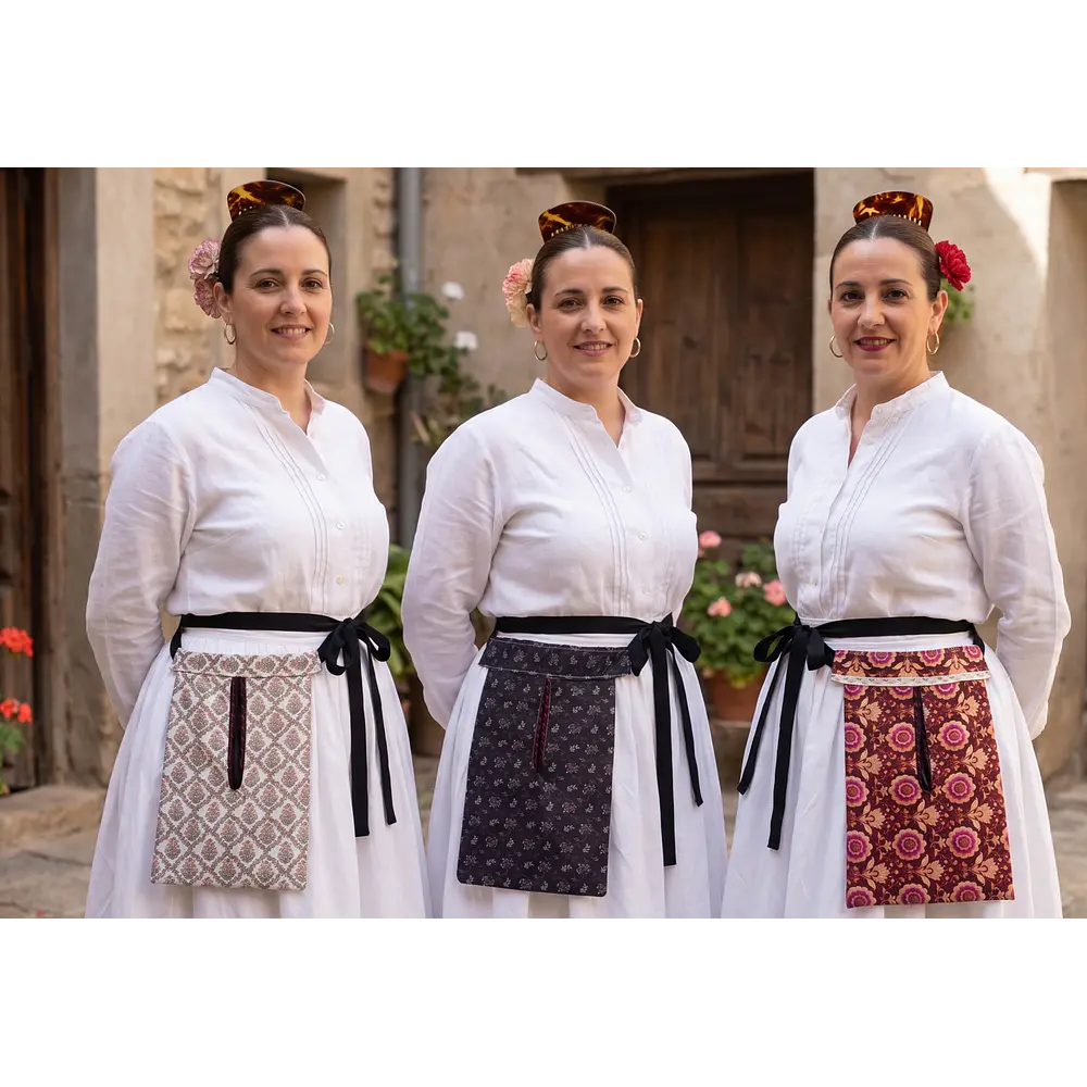 FALDRIQUERA ESTAMPADA  VARIOS MODELOS TRADICIONAL