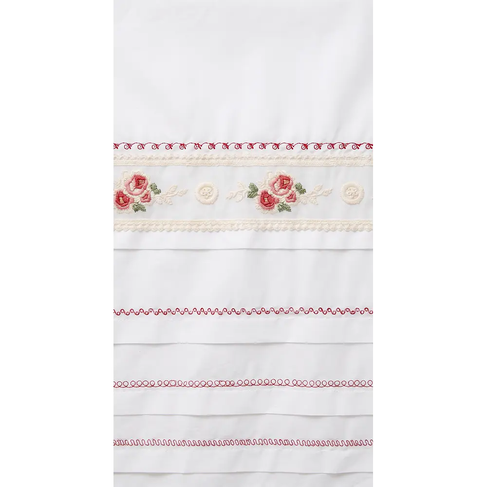 Enagua de Baturra con Bordado Floral Rosa (Vuelo 3 Metros) - Modelo Exclusivo