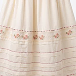 Enagua de Baturra con Bordado Floral Rosa (Vuelo 3 Metros) - Modelo Exclusivo