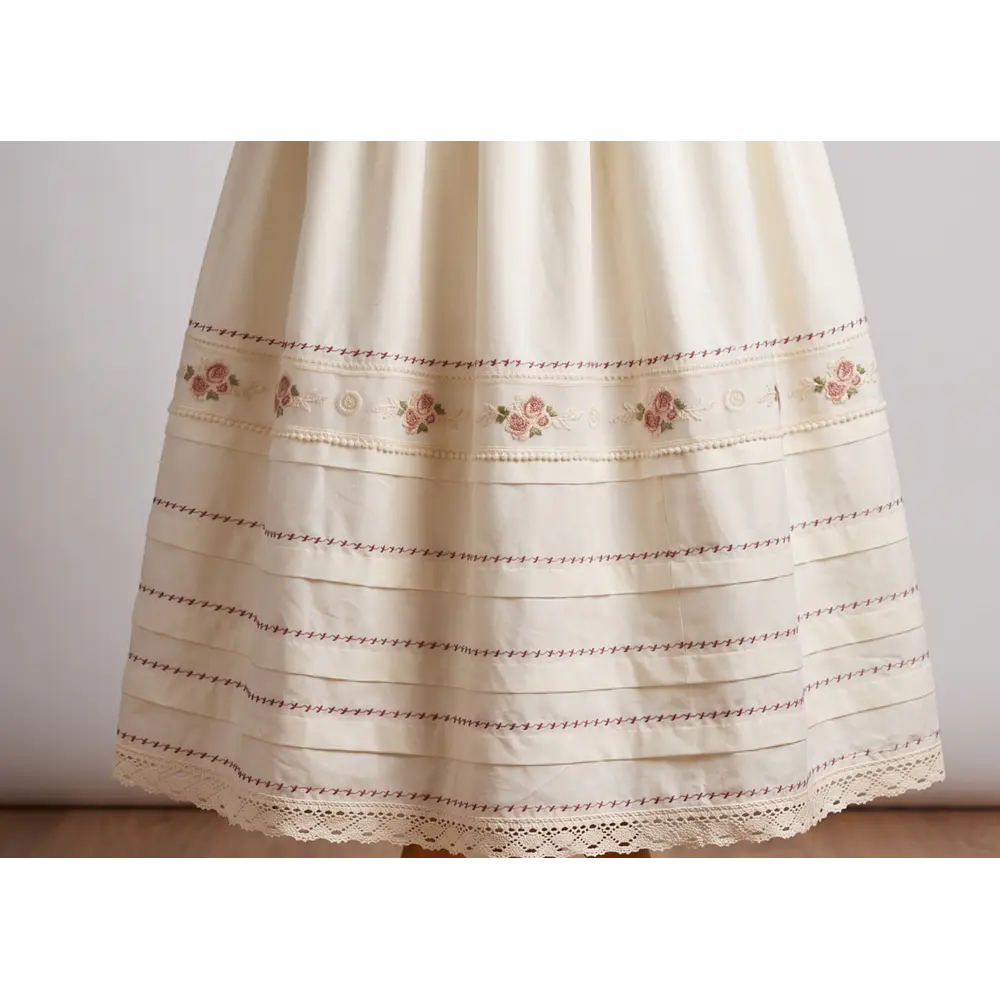 Enagua Regional Tradicional (95 cm) - Diseño Rosetones