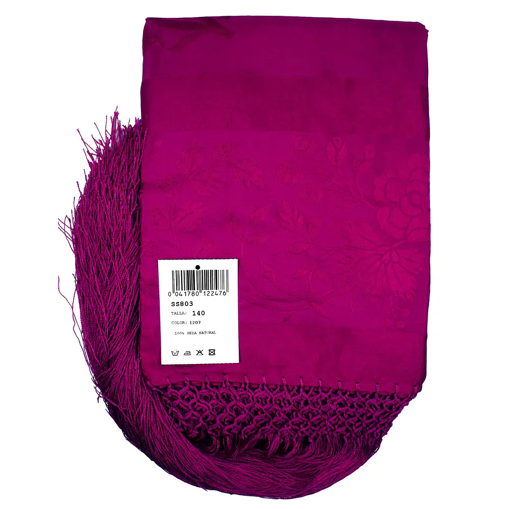 Mantón de Seda Natural 100% Estampado Floral Artesanal M 803-NUEVO COLORIDO- COPIAR