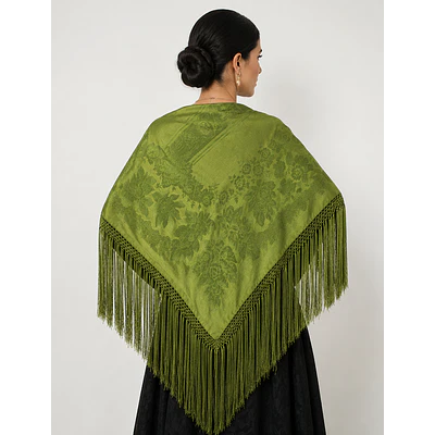 Mantón de Seda Natural – Réplica de Mantón Antiguo M 801 NUEVOS TONOS 