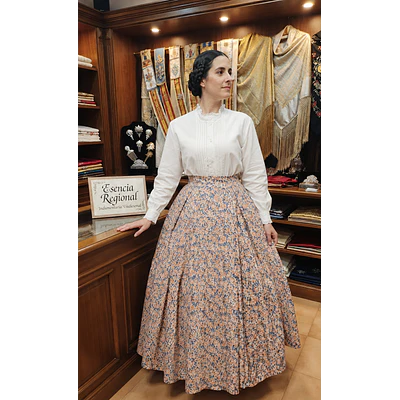  Falda Regional de Flores para Traje Tradicional de Mujer T 44/46